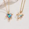 Korean Style Sweetheart Zircon Necklace for Women - Star and Love Design