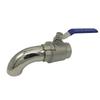 6-Point 1-Inch Elbow Fryer Switch Valve: 304 Stainless Steel, High-Temp Resistant Steam and Oil Drain Faucet.