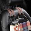 Hidden Car Seat Back Hook Suede Leather Soft Hanging Hook 20kg Load-Bearing Wear-Resistant Rear Row Hanger