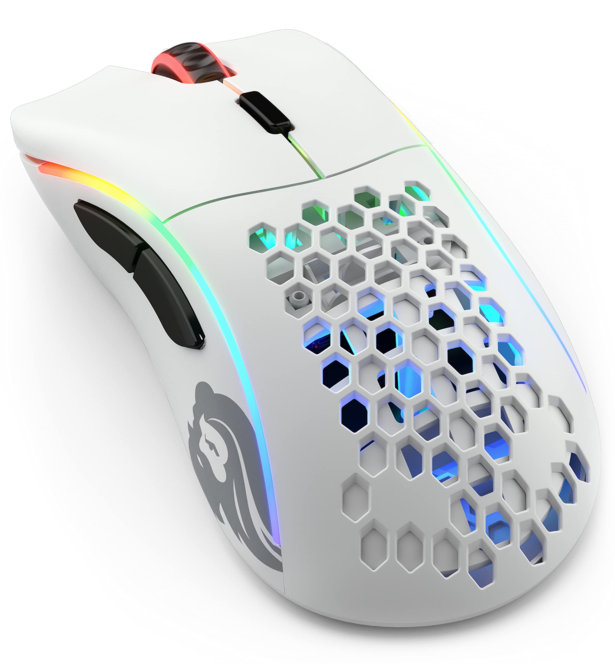 

Glorious Model D Wireless Gaming Mouse Wireless White Ergonomics RGB 6 Program Buttons DPI 12 White Small Mouse Lightweight Gaming Wireless Mouse