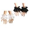Elastic Lace Wrist Sleeves For Sun Protection Breathable Comfortable Unisex Design White Black Color Choices
