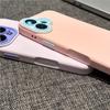 Camera Protect Case for iPhone 17 Air 16 15 14 Plus 13 12 11 Pro Max Candy Hit Color Silicone Soft Matte Shockproof Cover