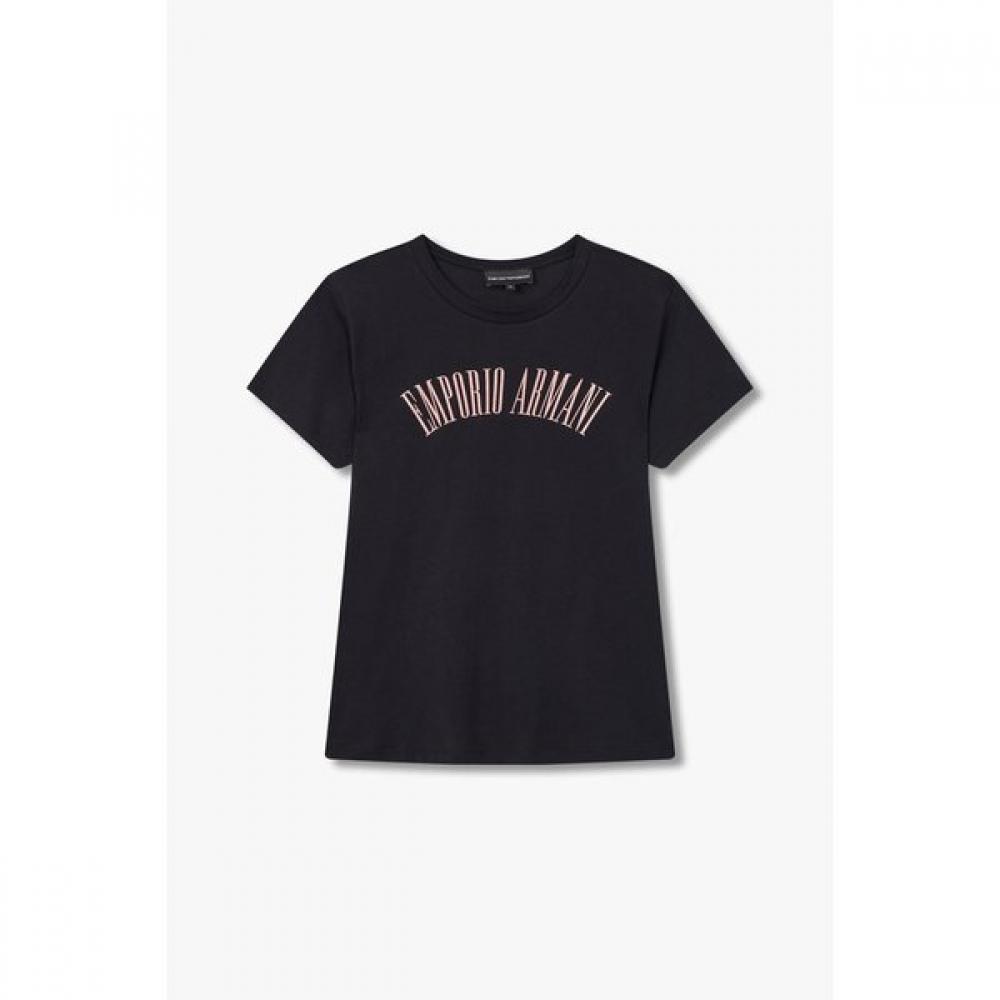 

Emporio Armani Women GliTTer Logo CoTTon T shirT A524126523 M