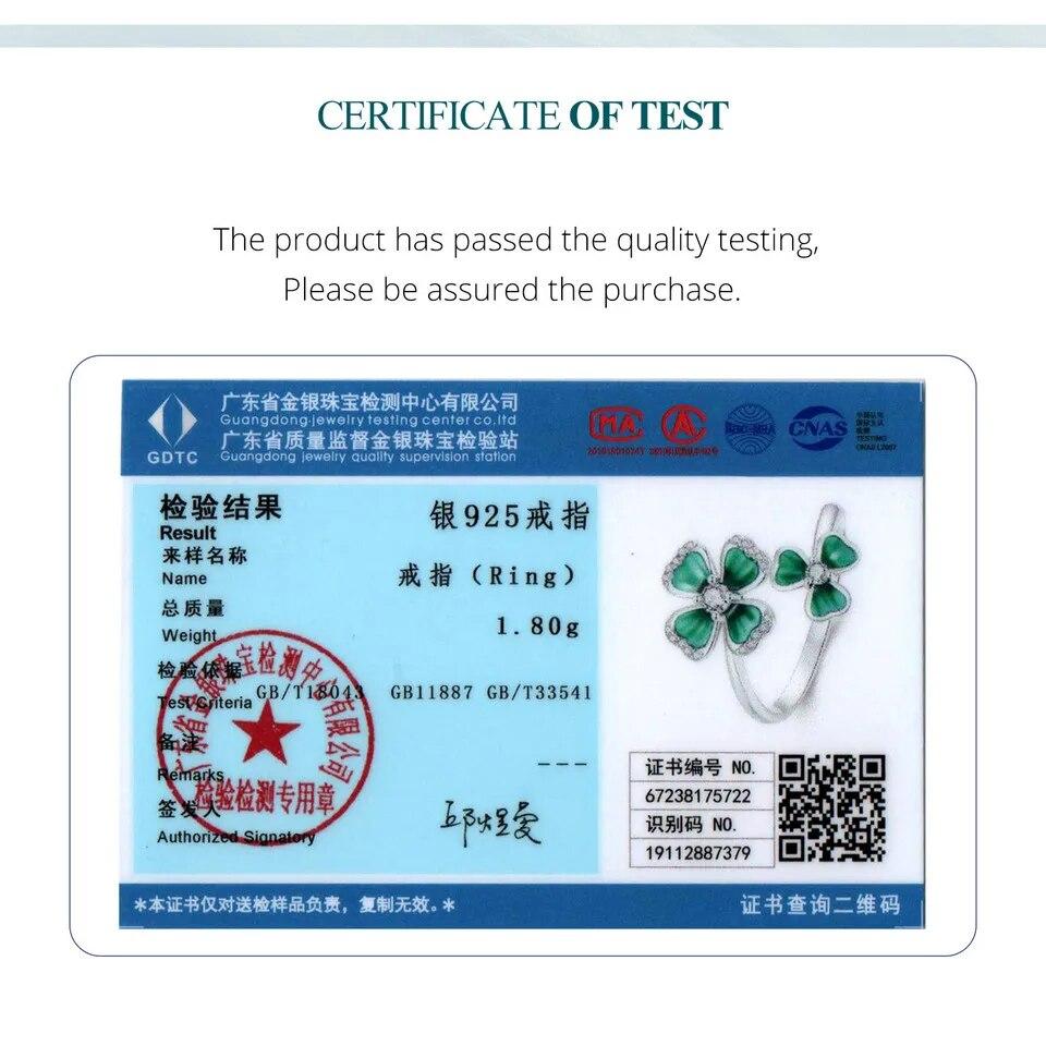 Bamoer 925 Sterling Silver Elegantní čtyřlístek, nastavitelný květinový prsten, jednoduchý prsten pro ženy