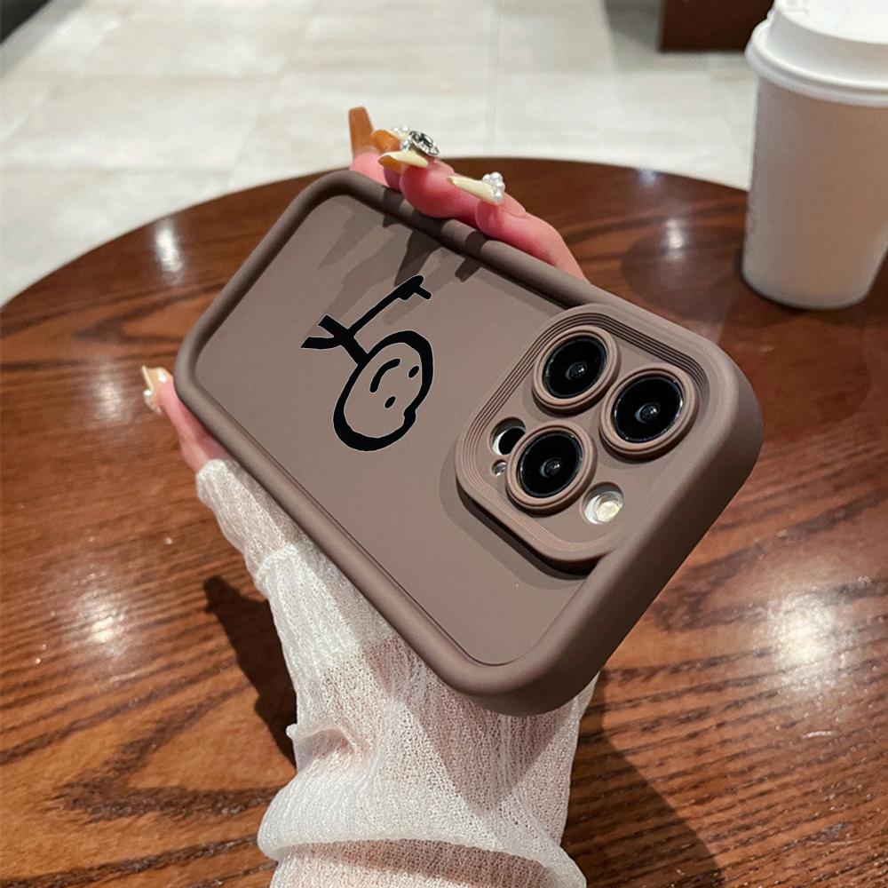 N78 Cartoon Matchman Soft Angel Eyes Phone Cases for iPhone 15 14 12 11 Pro Max 13 Mini 7 8 6S Plus XS Max XR SE Shockproof Bumper Cover