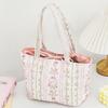 Quilted Tote Bag for Women Girls Lightweight Small Floral Shoulder Bag Soft
