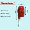 APSMOTIV Red Headlights Assembly with 12v Bulbs Compatible With David Brown 700 800 900 1200 1400, Massey Ferguson 35 35X 65 765