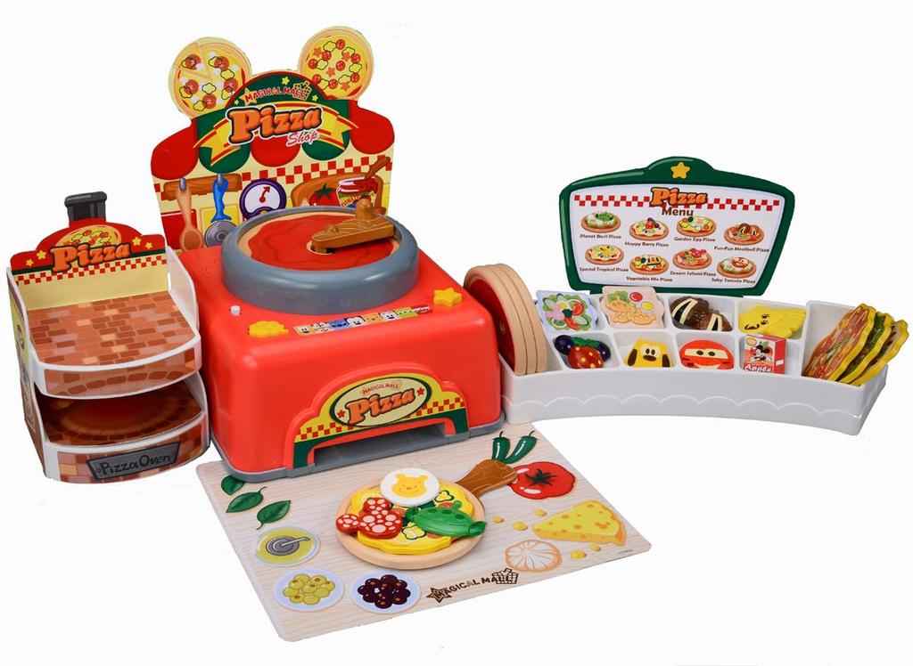 Disney Magical Mall Englisch und Eine Pizzeria, wo man Beläge hinzufügen kann Japanisch!