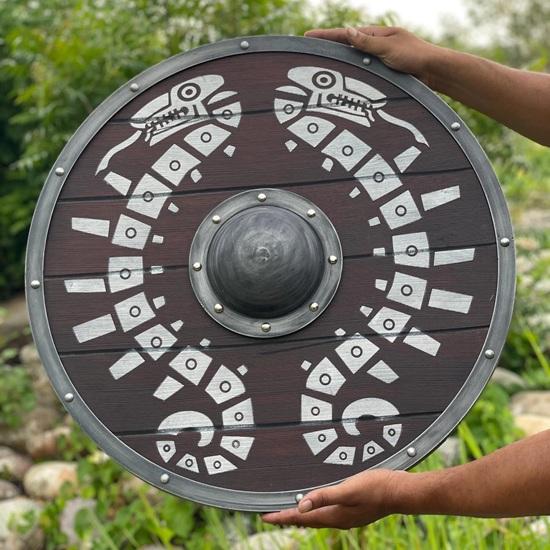 

60,96 см Деревянный щит Викинга Дракона Средневековый щит воина Щит Путешественника Зельды Лучший подарок Декоративный