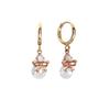 Two-Tone Ribbon Cubic 14k Earrings E0OS2040