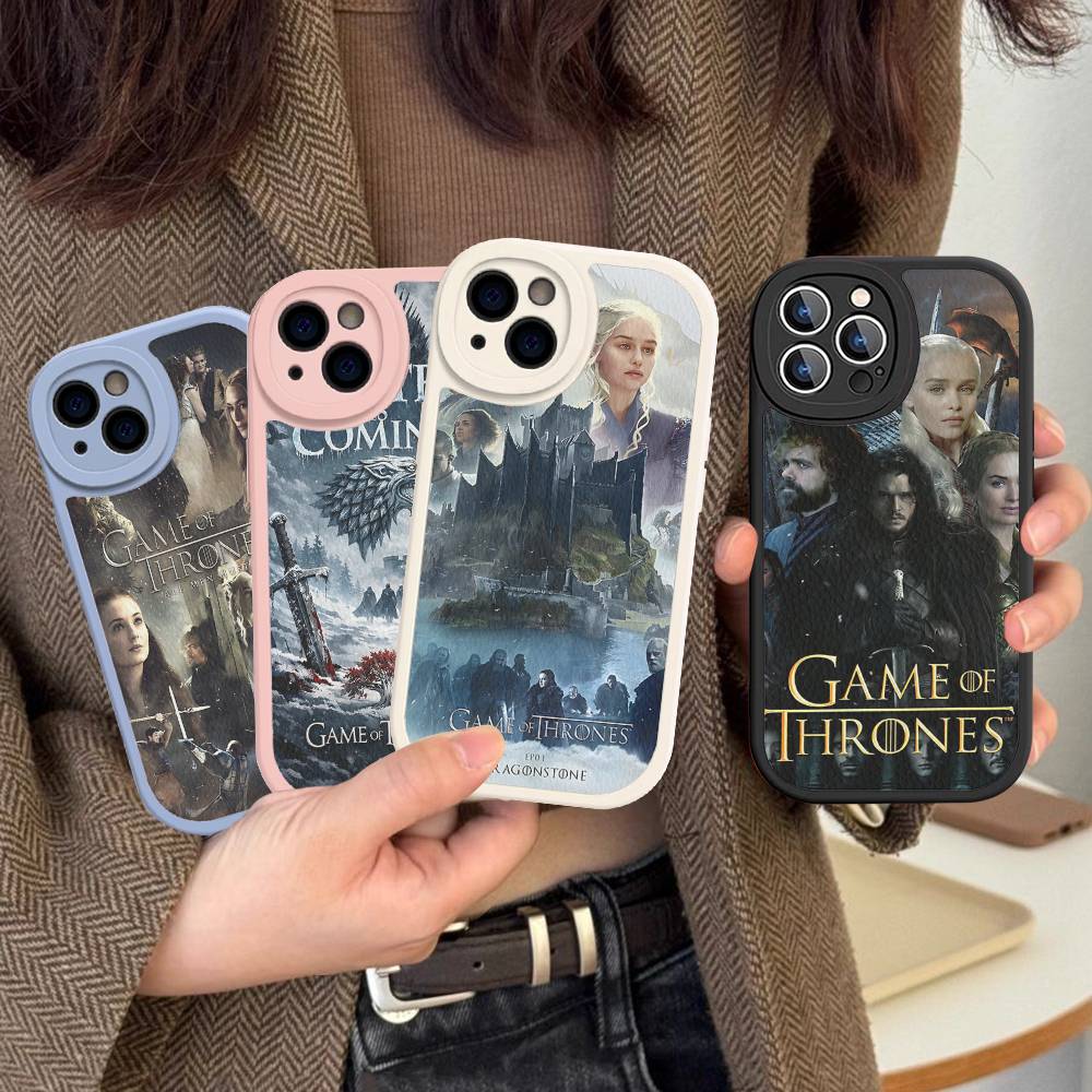 Film G-Game Of T-Thrones Leather Phone Case For IPhone 16 15 14 17 Pro Max 11 12 Mini Plus Soft Shell