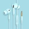 Macaron Color In-Ear Headphones 3.5Mm Computer Mobile Phone Music Call Headphones Simple Bass Game Headphones With Microphone