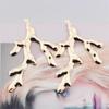 Sweet Big Branch Pendant Golden Smooth Earrings for Women Temperament Sweet Korean Design Jewelry