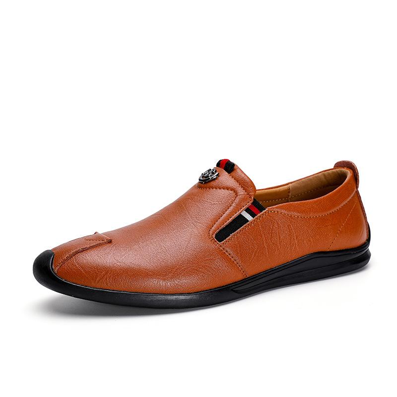 Men's Leather Driving Shoes Breathable Spring New Leather Shoes Men's Casual Shoes Fashion Shoes Men's Soft Sole Shoes