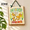 Healing Illustration Hanging Calendar 2027 Dog Wall Calendar, Cute Puppy Doodle Monthly Planner, Hand Painted Art Vintage Paper Decor for Home Office