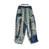 Womens Vintage Print Denim Jacket Baggy Pants Set Streetwear 2-Piece