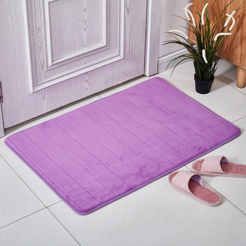 Thickened Bathroom Absorbent Floor Mat, Toilet Toilet Door Non-Slip Mat, Household Coral Fleece Absorbent Quick-Drying Floor Mat