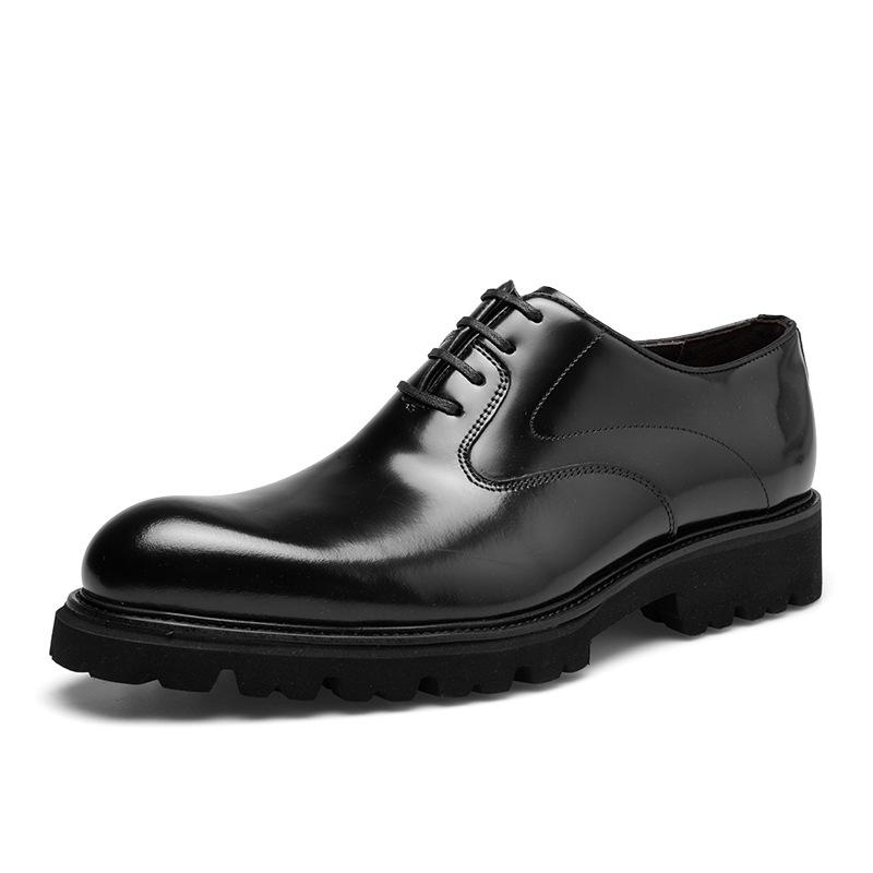 

2025 прямая поставка формальная одежда в британском стиле деловой кэжуал кожаная обувь лаковая обувь Оксфорды из натуральной кожи свадебная обувь высота платформы 38