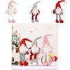 Playful Christmas Figurine Adorable Knitted Hat Old Man Doll With Hanging Legs For Decor