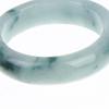 1 Pcs A Grade Jadeite Ring For Men And Women White Ice Type Finger Ring Simple Style Unisex Ring