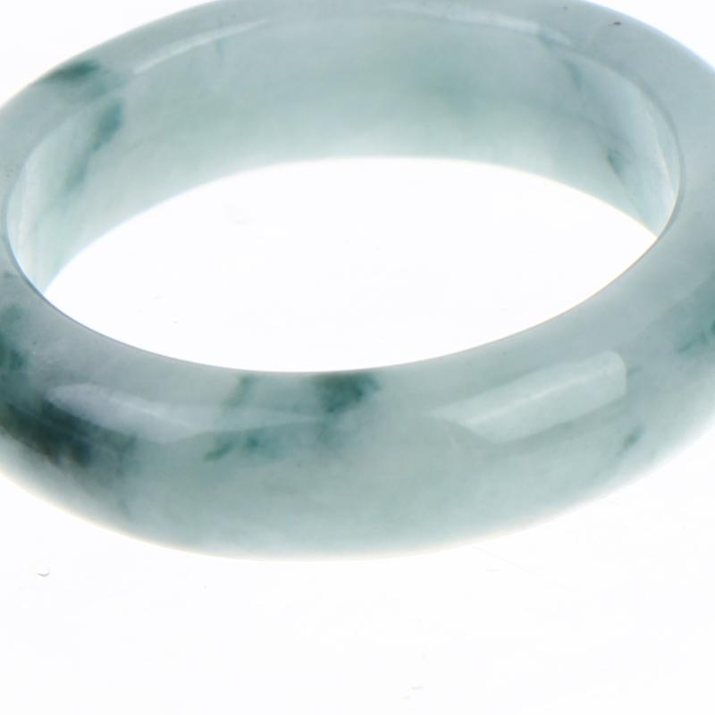 1 Pcs A Grade Jadeite Ring For Men And Women White Ice Type Finger Ring Simple Style Unisex Ring