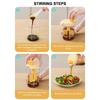 Portable Hand Seasoning Mixer Rotating Salad Dressing Shake Bottle Manual Stirring Bottle  Garlic