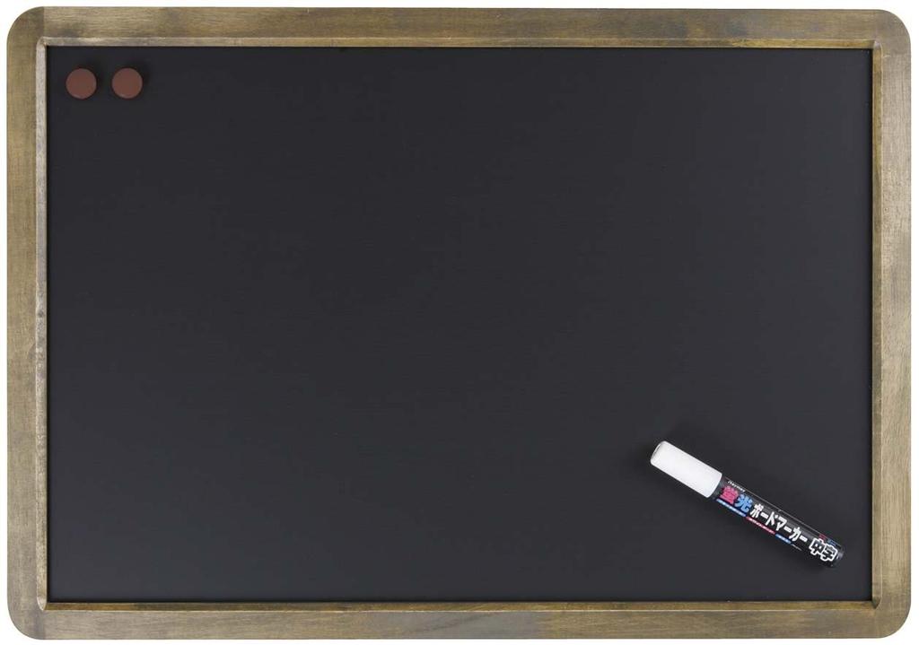 Raymay Fujii Chalkboard Blackboard A2 Antique Matte Finish with Marker Natural LNB385