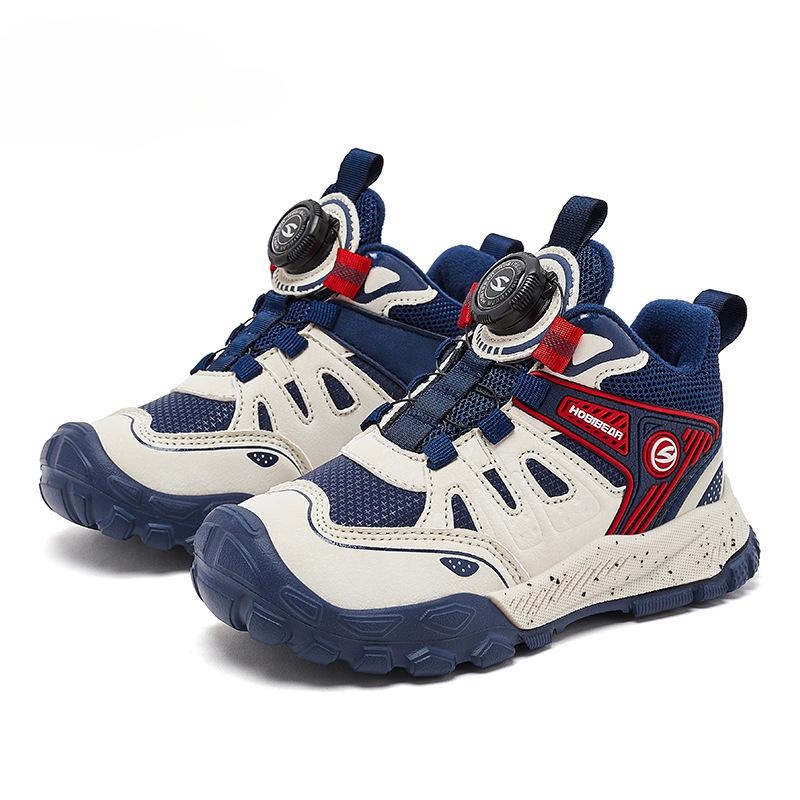 

Кроссовки для мальчиков из хлопка, зимняя теплая плюшевая обувь, детская обувь для тренировок на открытом воздухе, кроссовки для бега без шнурков для детей 38 синий/белый