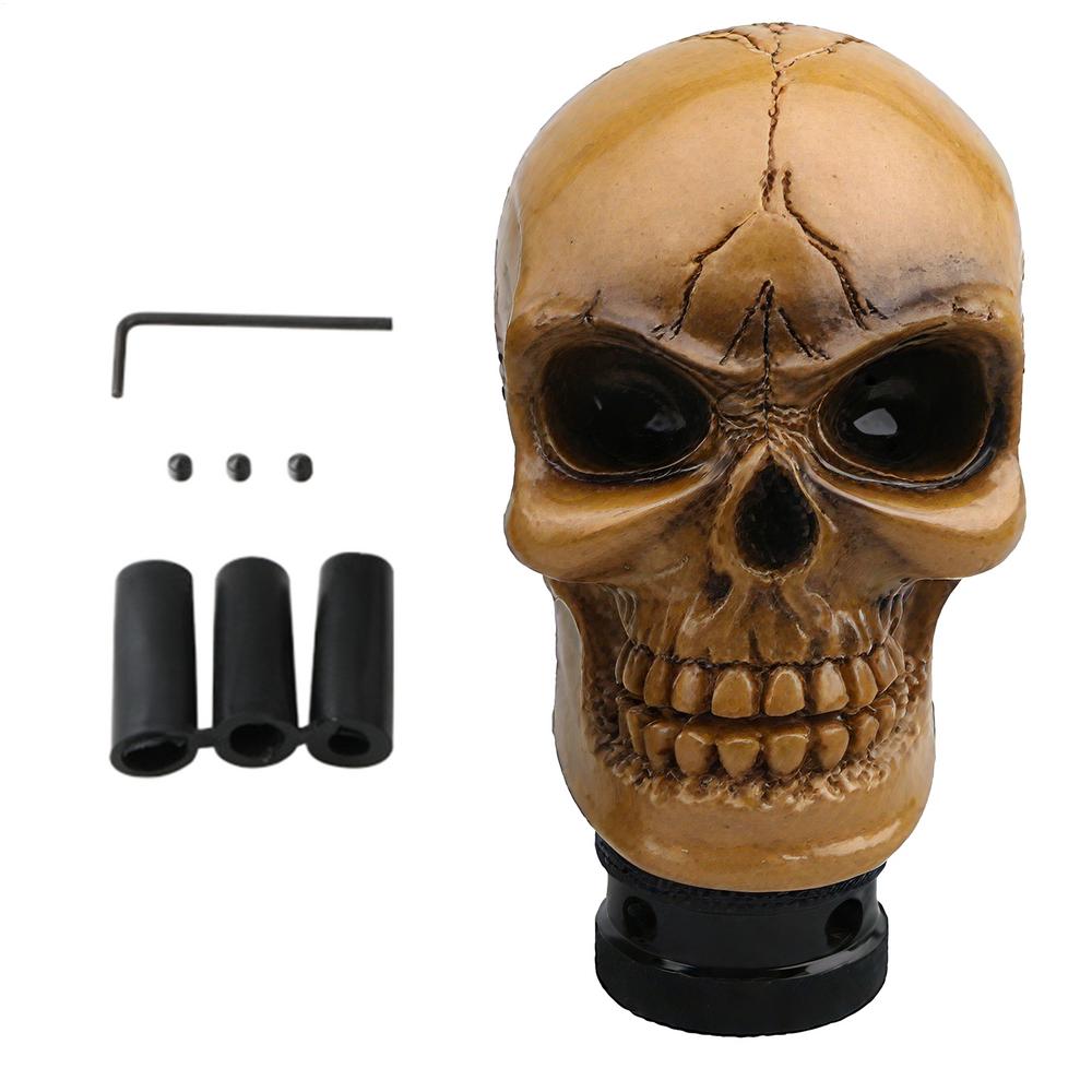 car skull gear shift knob kit Universal Car Skull Head Manual Gear Stick Shift Knob Shifter Lever Black car accessories