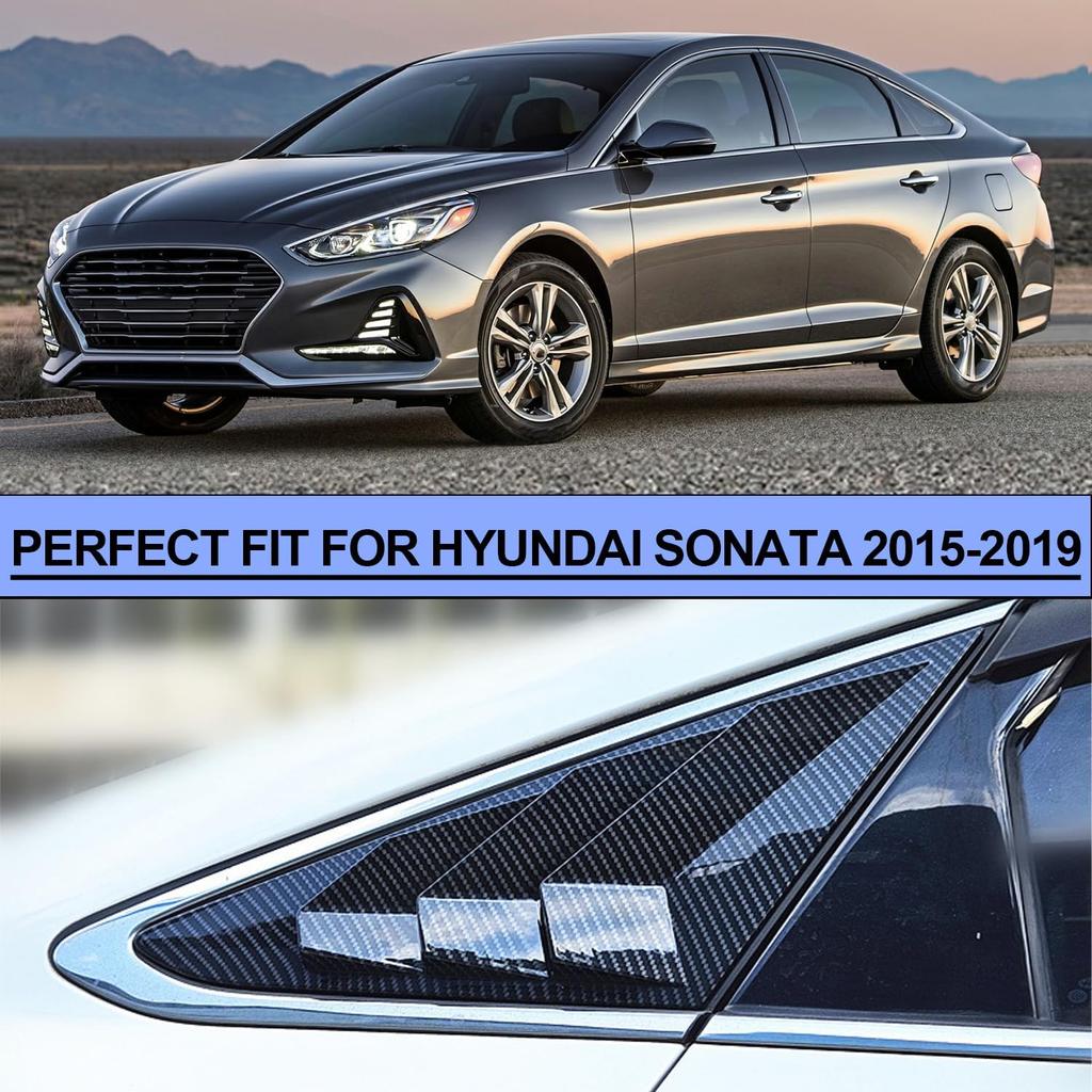 for Hyundai Sonata 2015 2016 2017 2018 2019 Racing Style Rear Side Window Louvers Side Window Scoop Covers Vent Auto Exterior Decoration Accessories