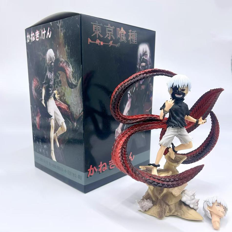 Durable Tokyo Ghoul Kaneki Ken Animation Figure with Centipede Mask Face Changeable Collectible Decorative Ornament for Anime Fans