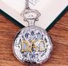 Elegant DAD Series Pocket Watch Men Necklace Chain Fob Watches Retro Quartz Watch