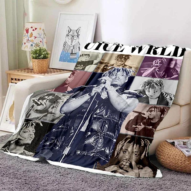 HD Juice WRLD 999 3D Legende Rapper Star Weiche Plüschdecke, Flanell-Überwurfdecke für Wohnzimmer Schlafzimmer Picknick Bett Sofa Abdeckung