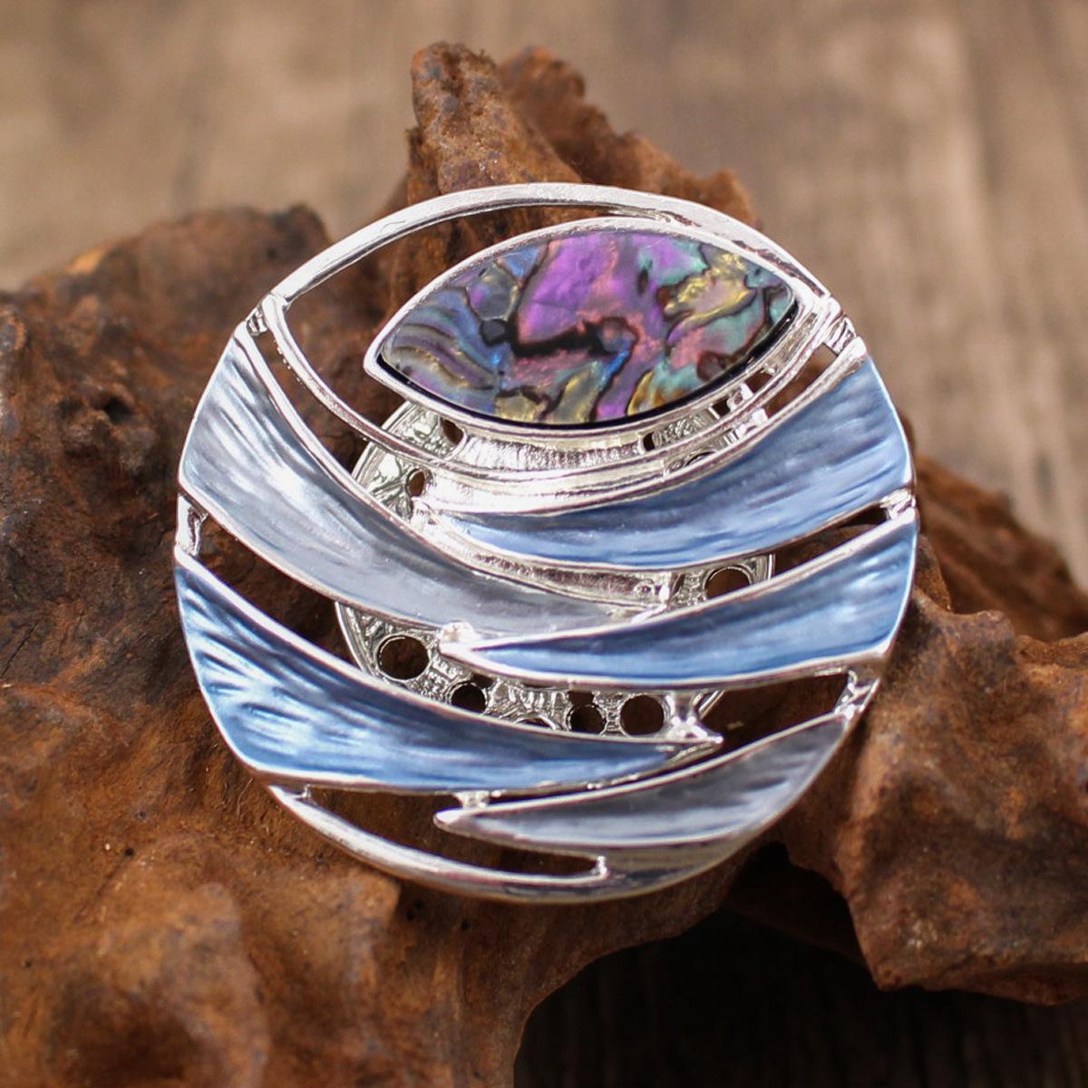 

Новая цветная масляная геометрическая линия, брошь-магнит с дьявольским глазом и рябчиком, персонализированная брошь высокого класса Magnetic