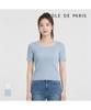 ECOLEDEPARIS Square Neck Short Sleeve Knit_Rb34Kkcp32Z