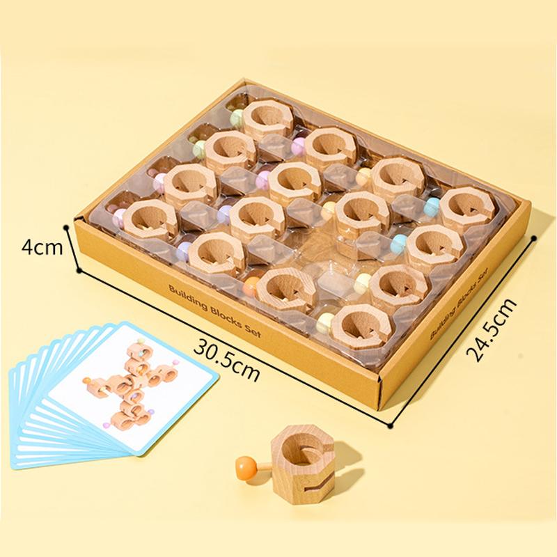 

Детские сенсорные строительные блоки Монтессо, логическое мышление, конструирование, креативное раннее развитие, тренировка мелкой моторики, деревянные игрушки бежевый