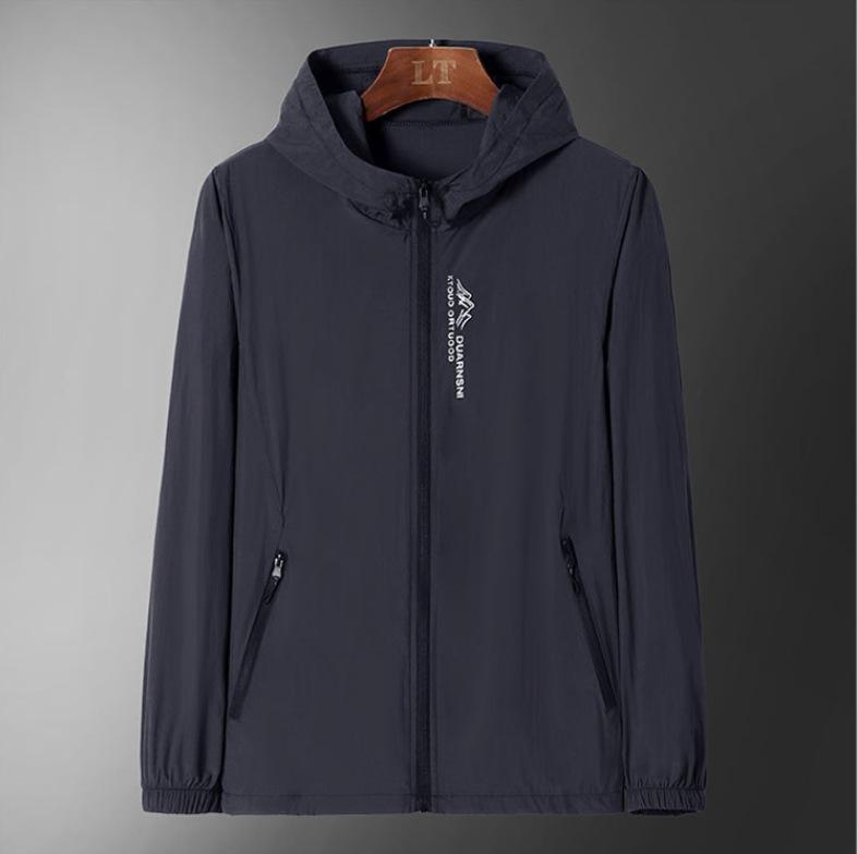 

Мужская летняя одежда из ледяного шелка с защитой от солнца, дышащая, с защитой от ультрафиолета, для рыбалки и активного отдыха, солнцезащитная одежда XXXXXL чёрный