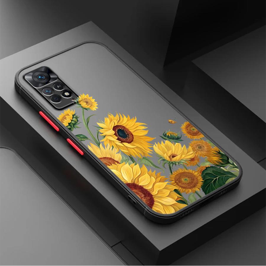Flower Sunflower Case for Xiaomi Redmi Note 14 A4 10 13 Pro Plus 11 13C 12 9S 14C Funda Back Phone Cover