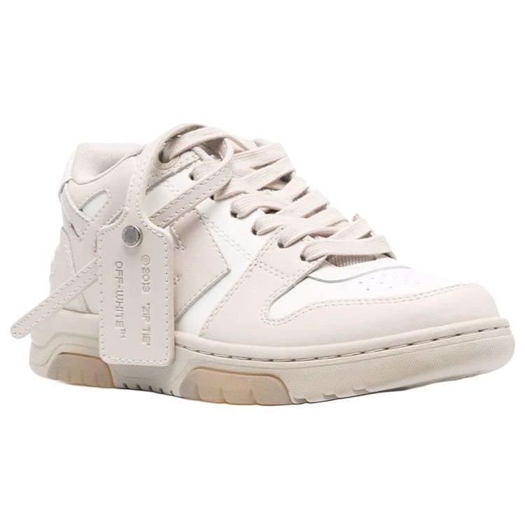 OFF WHITE Out Of Office 'OOO' Basse Nude Bianco Donna OWIA259F21LEA0010161