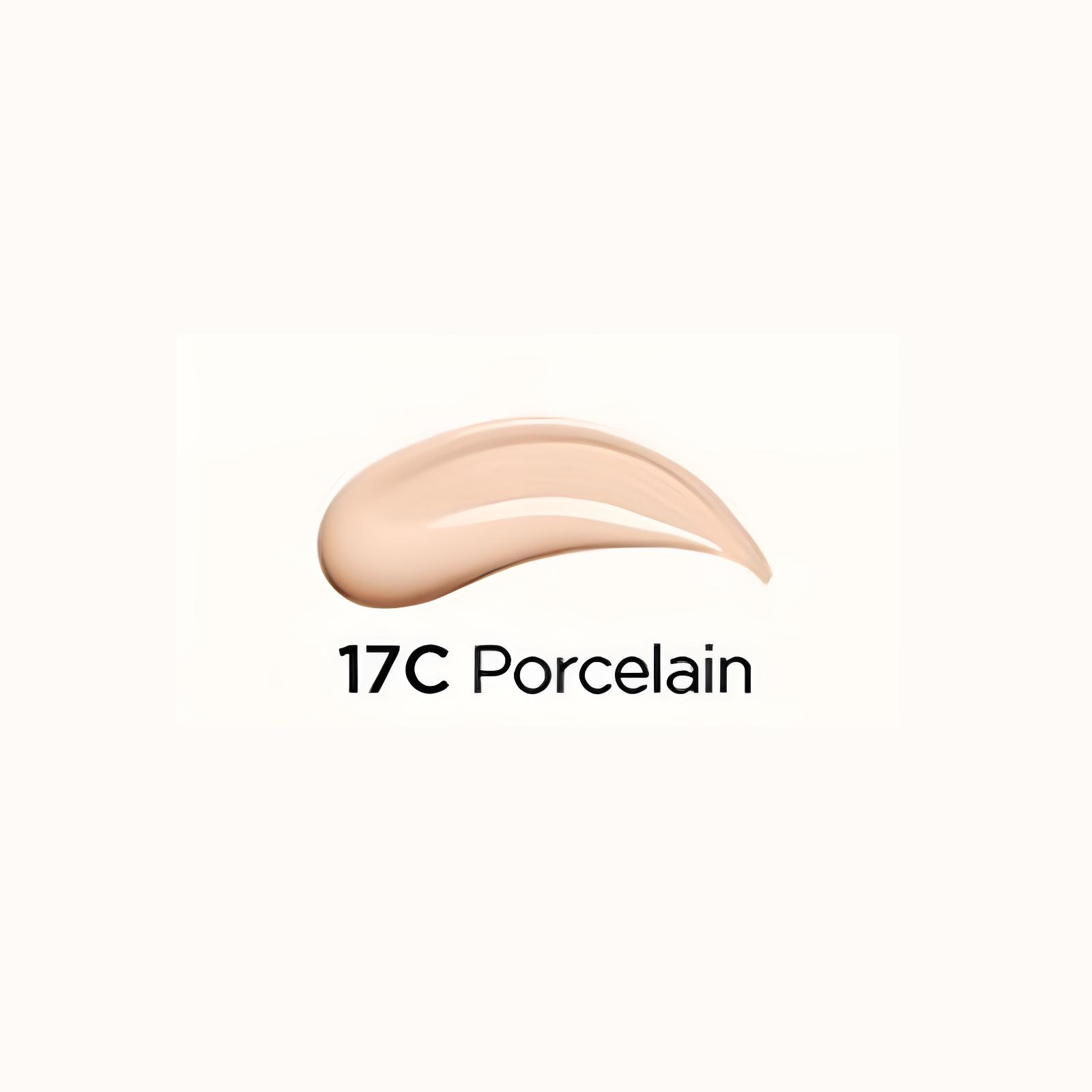 TIRTIR Mask Fit Red Cushion SPF40 PA++ Long-Lasting Full Coverage Foundation 18g + 2 Puff Set 17C Porcelain