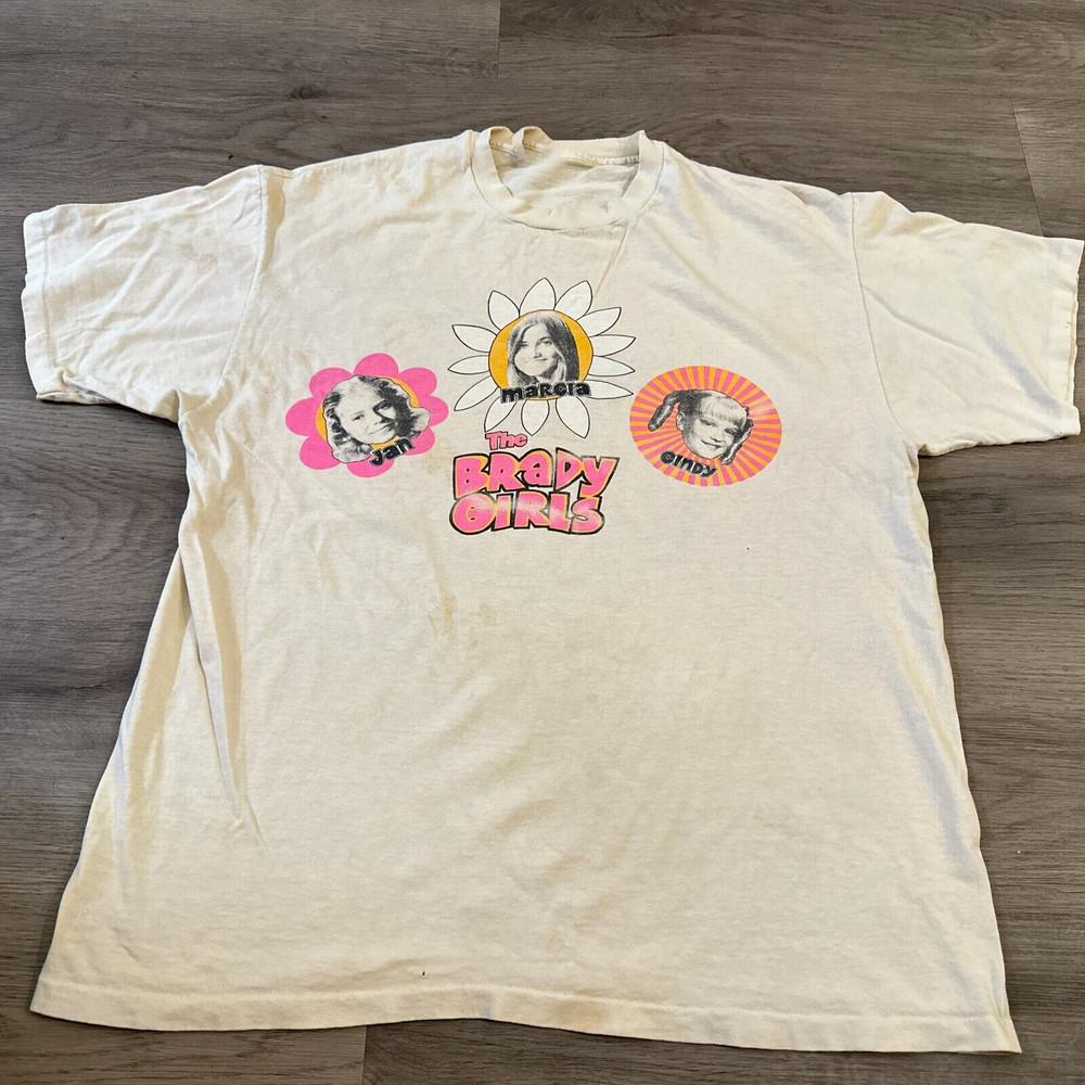 The Brady Bunch Girls Jan Marcia Cindy White Unisex Tee Shirt All Size UU1503 Unisex T-Shirt XXXXL