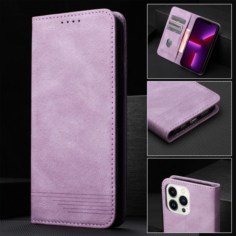 

Suitable Iphone13 Clamshell Mobile Phone Holster 14 Case IPhone15promax Card Protective Cover iPhone 14（6.1） фиолетовый