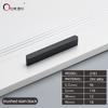 Contemporary and Contracted T Long Handle Clothes Cabinet Drawer Cabinet Golden Black Zinc Alloy Strip Door Handle Round Head