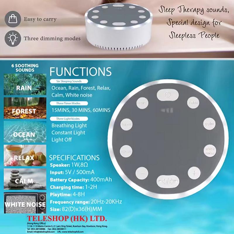 

White Noise Machine Portable Baby Sleep Machine Soothing Sounds Sleep Therapy Sound Monitor Generator For Babies Adult Relax