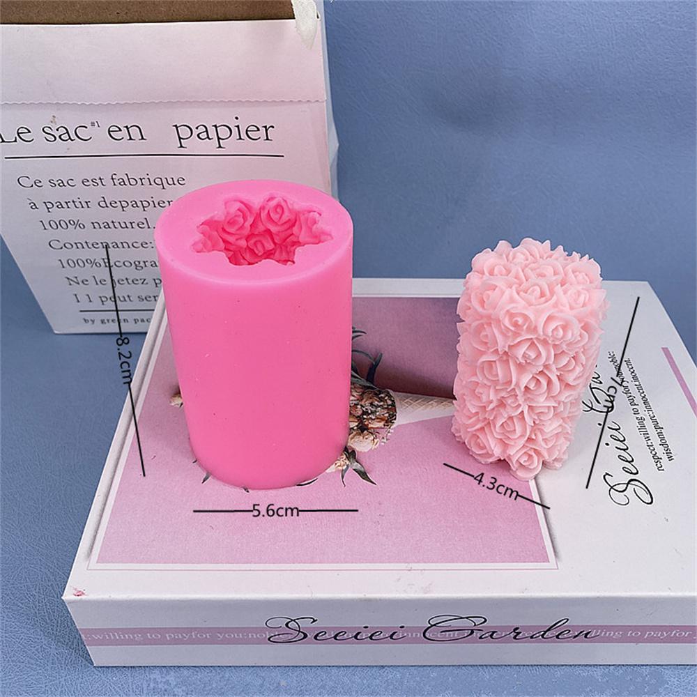 

1 Piece 3D Rose Sun Flower Mold Pink Silicone Mold Baking Mold Food Grade Silicone For DIY Cake Scented Candles Soap