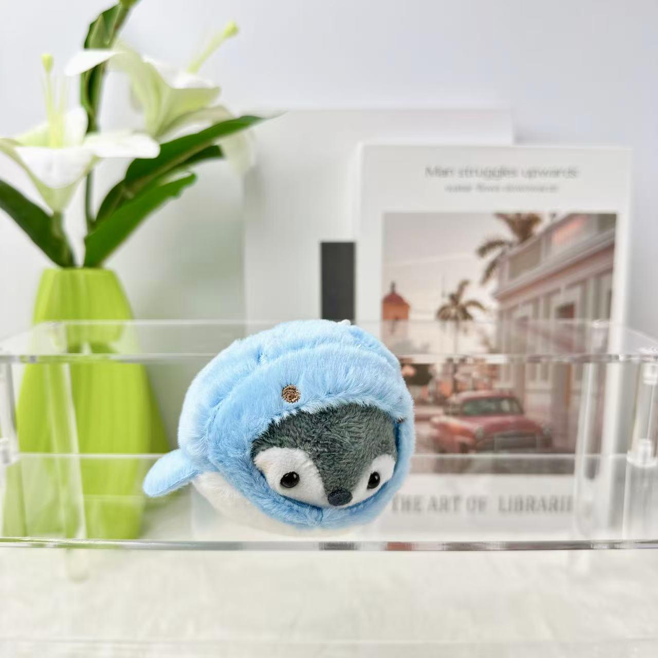 Очаровательный плюшевый кулон-пингвин: Трансформируется в Тюленя, Морского Льва, Дельфина Брелок-Кукла 9CM with Chain