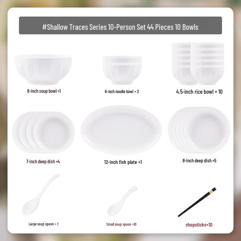 Handon Pure White Nordic Bone China Dinnerware Set