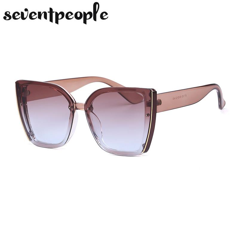 Oversized Cat Eye Sunglasses Women Big Frame  Luxury Brand Fashion Square Sun Glasses for Ladies Retro Trendy Cateye Eyewear