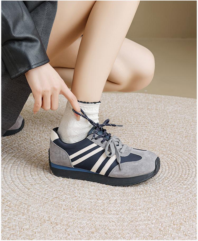 Dehun Shoes Women's 2026 New Spring and Summer Sports and Leisure Shoes Versatile, Slim, Breathable, Non tiring, Flat Bottom Shoes