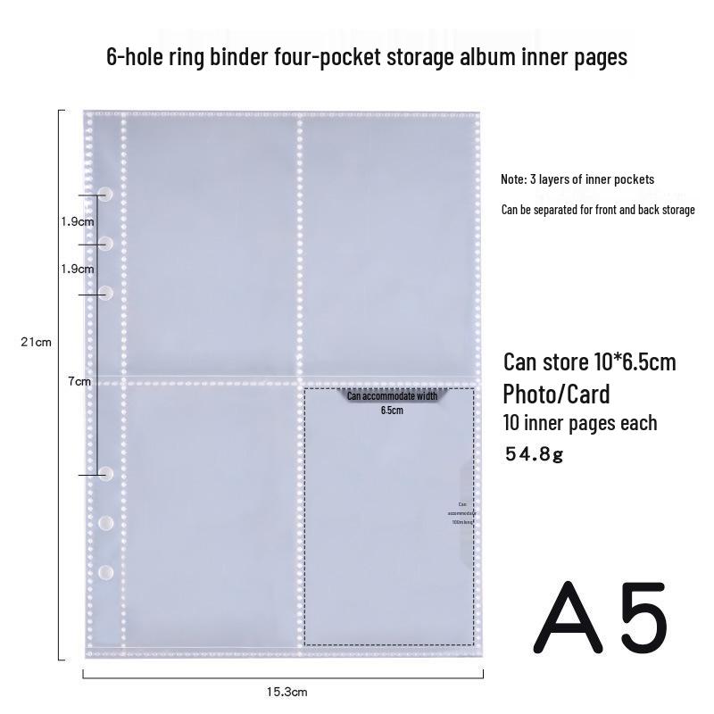 

Фотоальбом формату А6 великої місткості з вставними кишенями для колекції наліпок, квитків, рахунків та пам ятних записок.